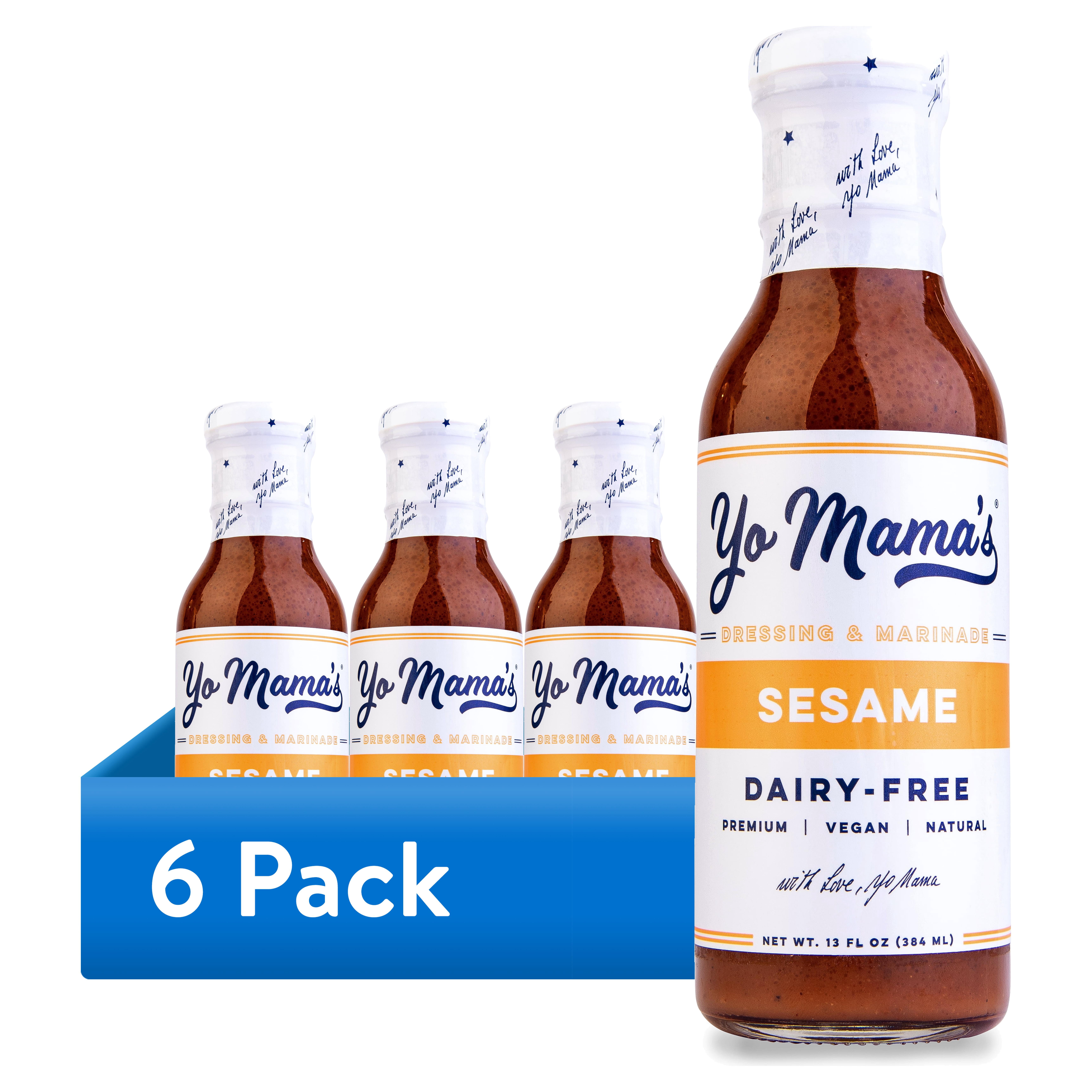Yo Mama's Foods Dairy-Free Asian Sesame Dressing & Marinade, 13 oz