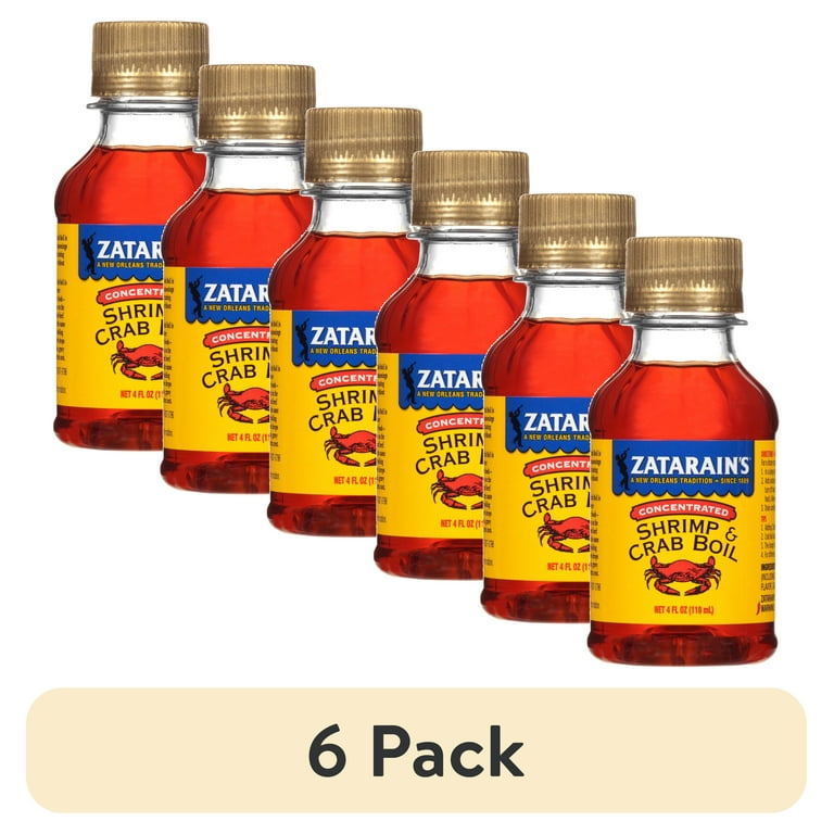 6 pack) Zatarain's Concentrated Shrimp & Crab Boil, 4.0 fl oz