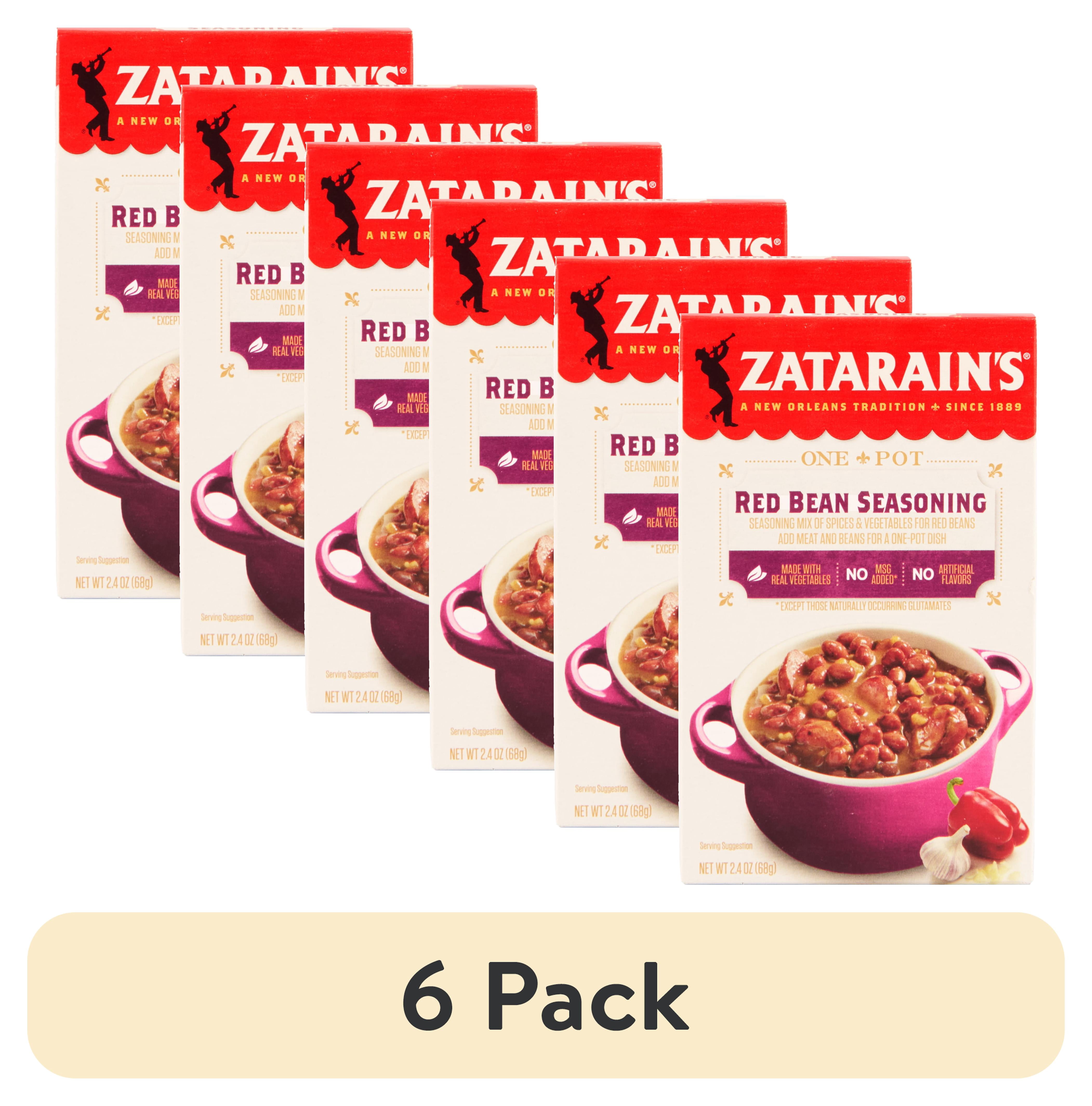 (6 pack) Zatarain's Red Bean Seasoning, 2.4 oz Box
