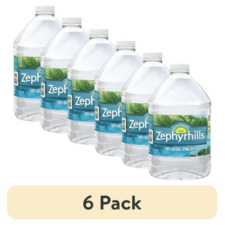 (6 pack) Zephyrhills Florida Spring Water, 3 Liter, Single Plastic Jug