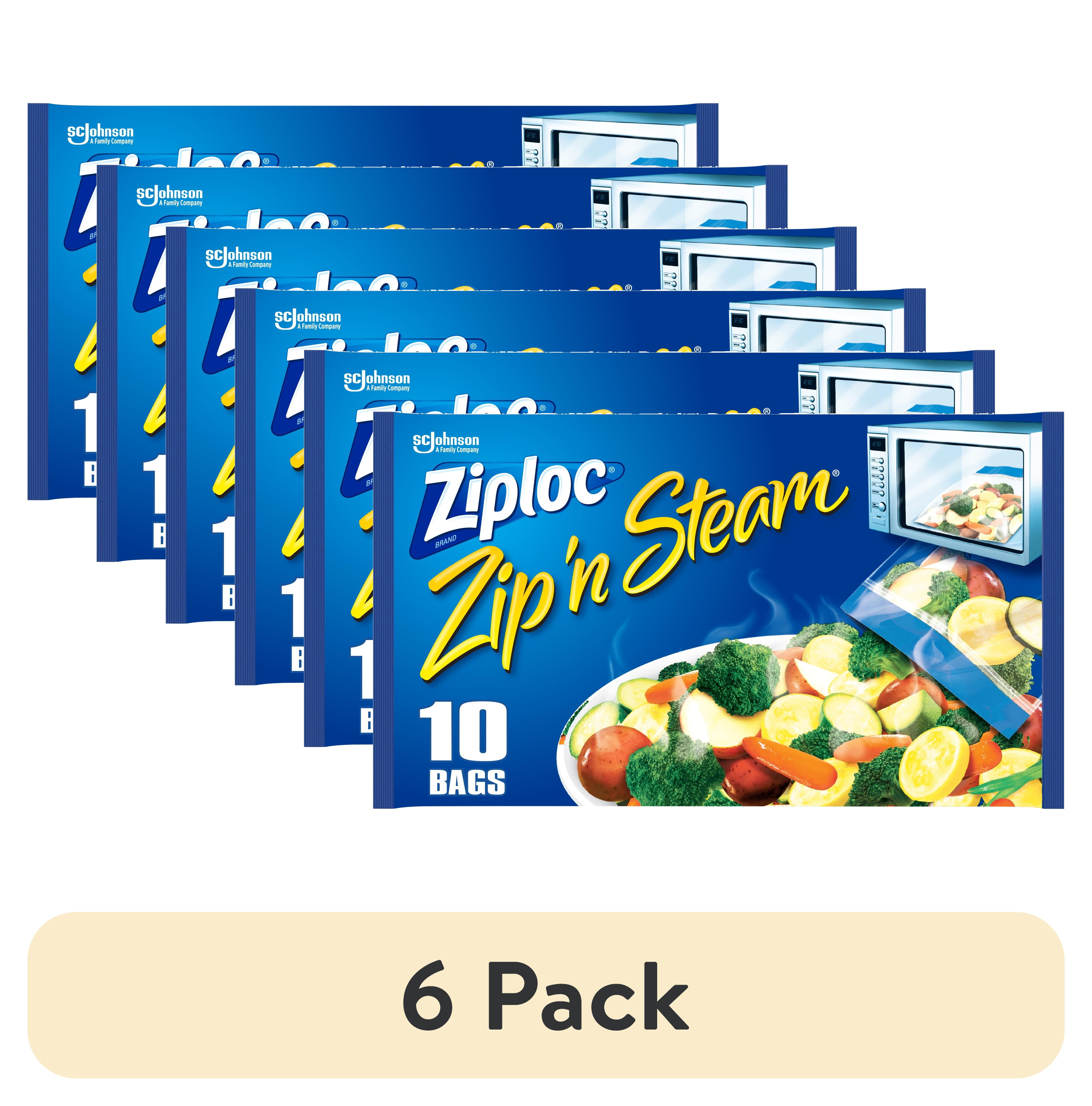 Ziploc Brand Steam Cooker Bags for Microwave, Perfect for