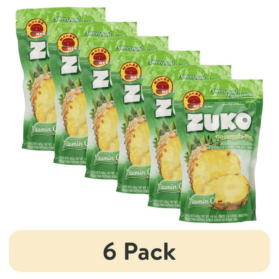 (6 pack) Zuko Pineapple Drink Mix, 14.1 Oz