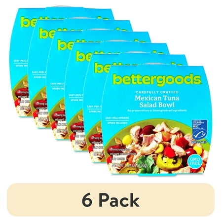 (6 pack) bettergoods Mexican Tuna Salad Bowl, MSC Certified, 5.64 oz
