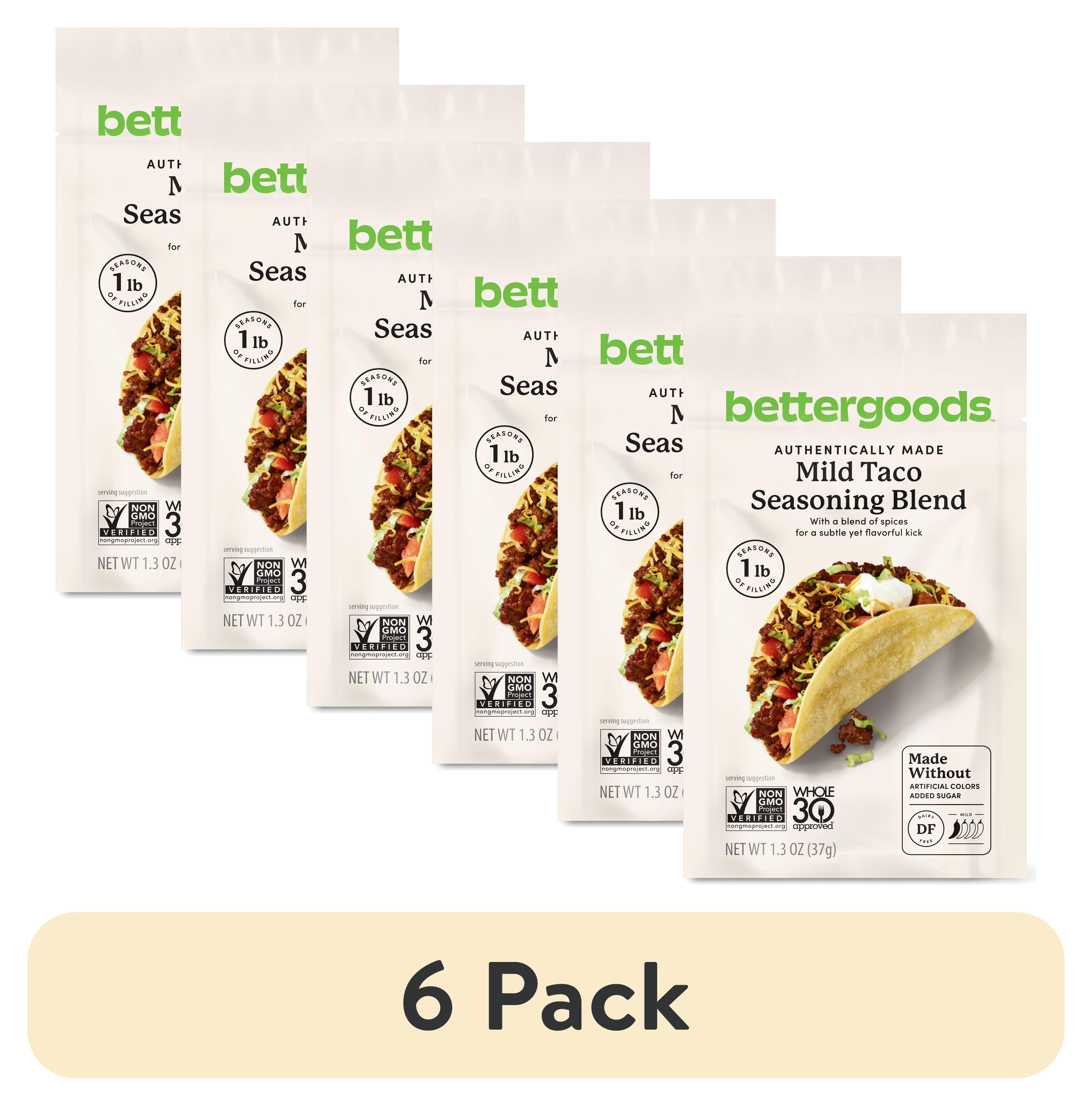 (6 pack) bettergoods Mild Taco Seasoning Blend, 1.3 oz