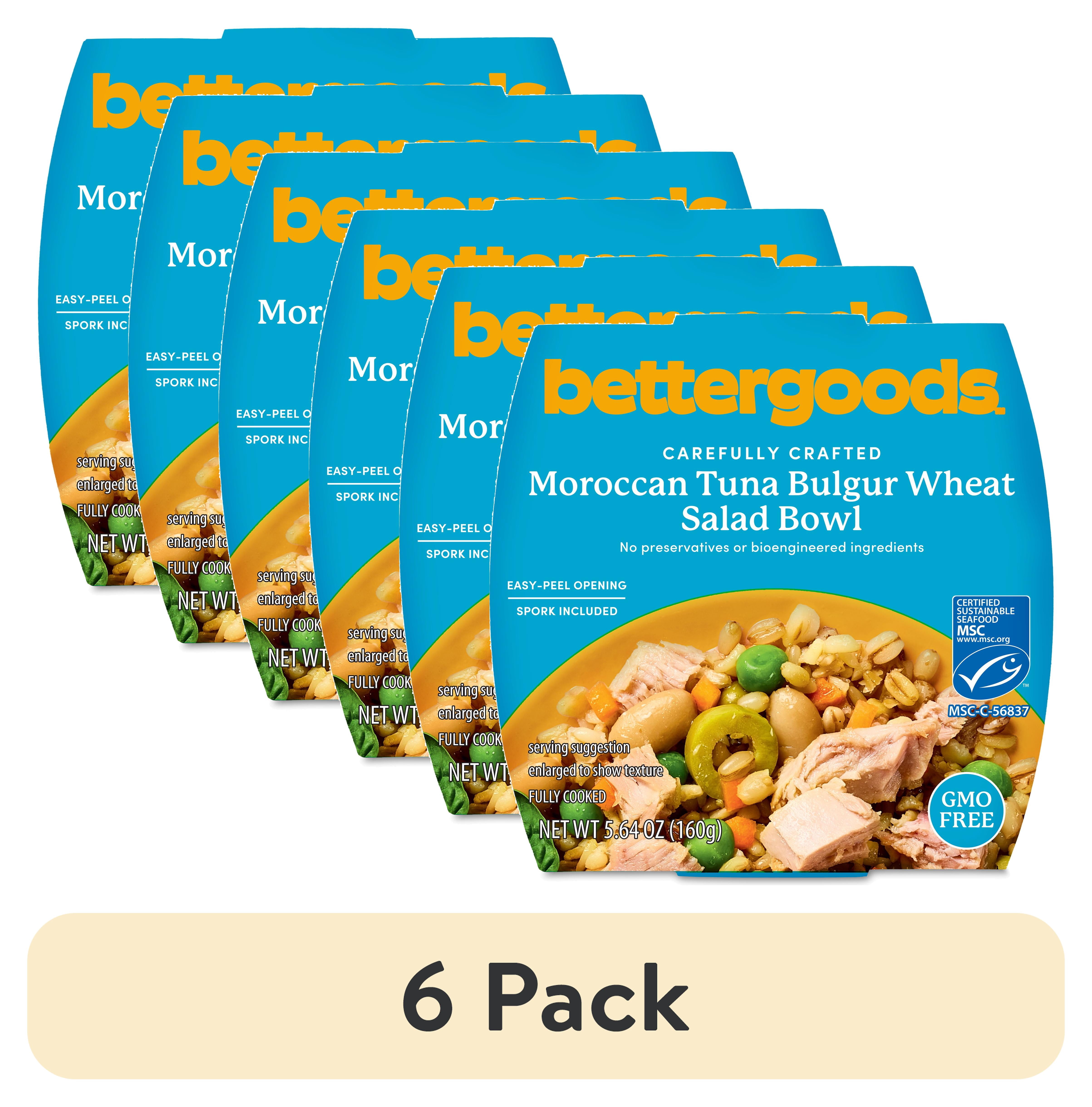 (6 pack) bettergoods Moroccan Tuna Bulgur Wheat Salad Bowl, MSC Certified, 5.6 oz