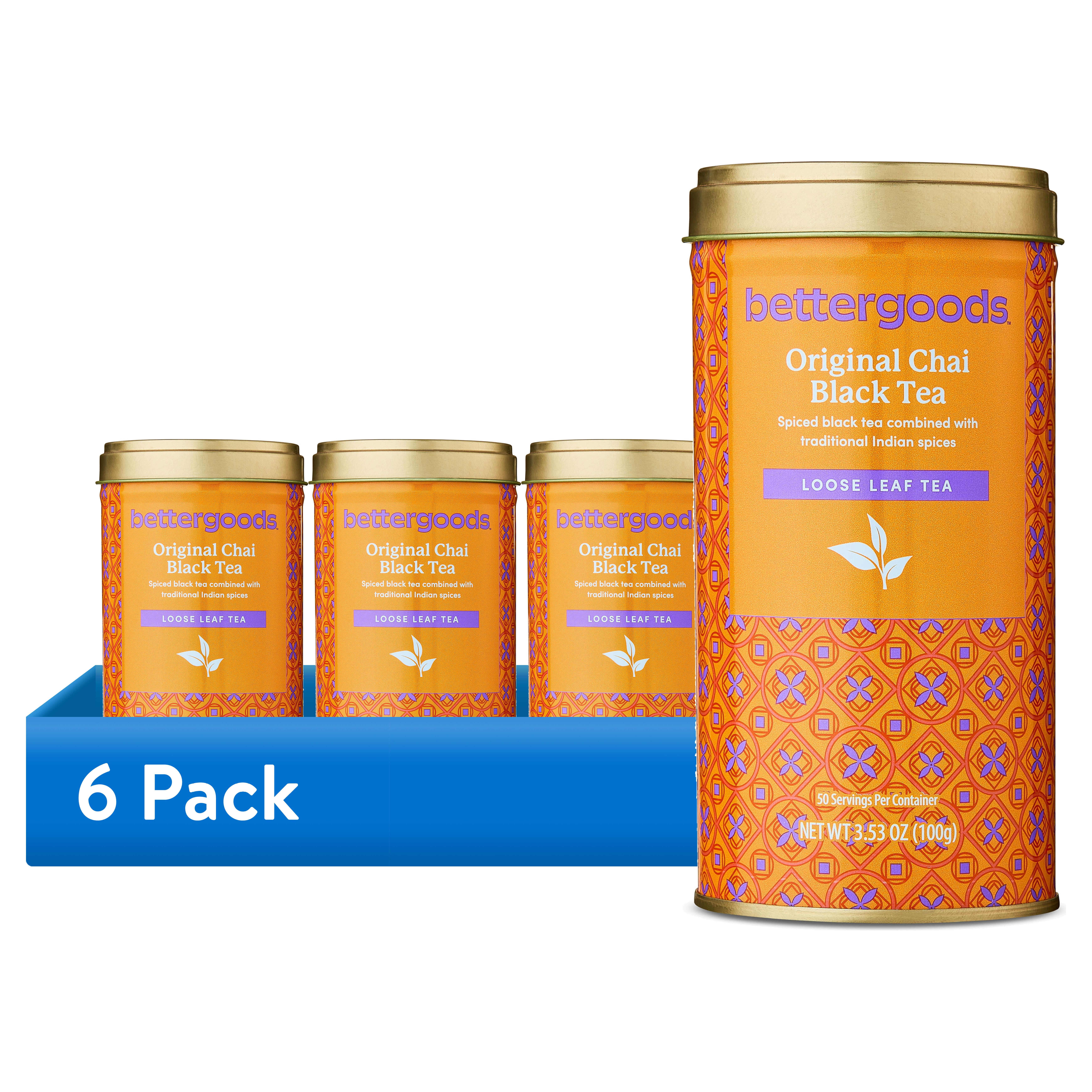 (6 pack) bettergoods Original Chai Loose Leaf Black Tea, 3.53 oz