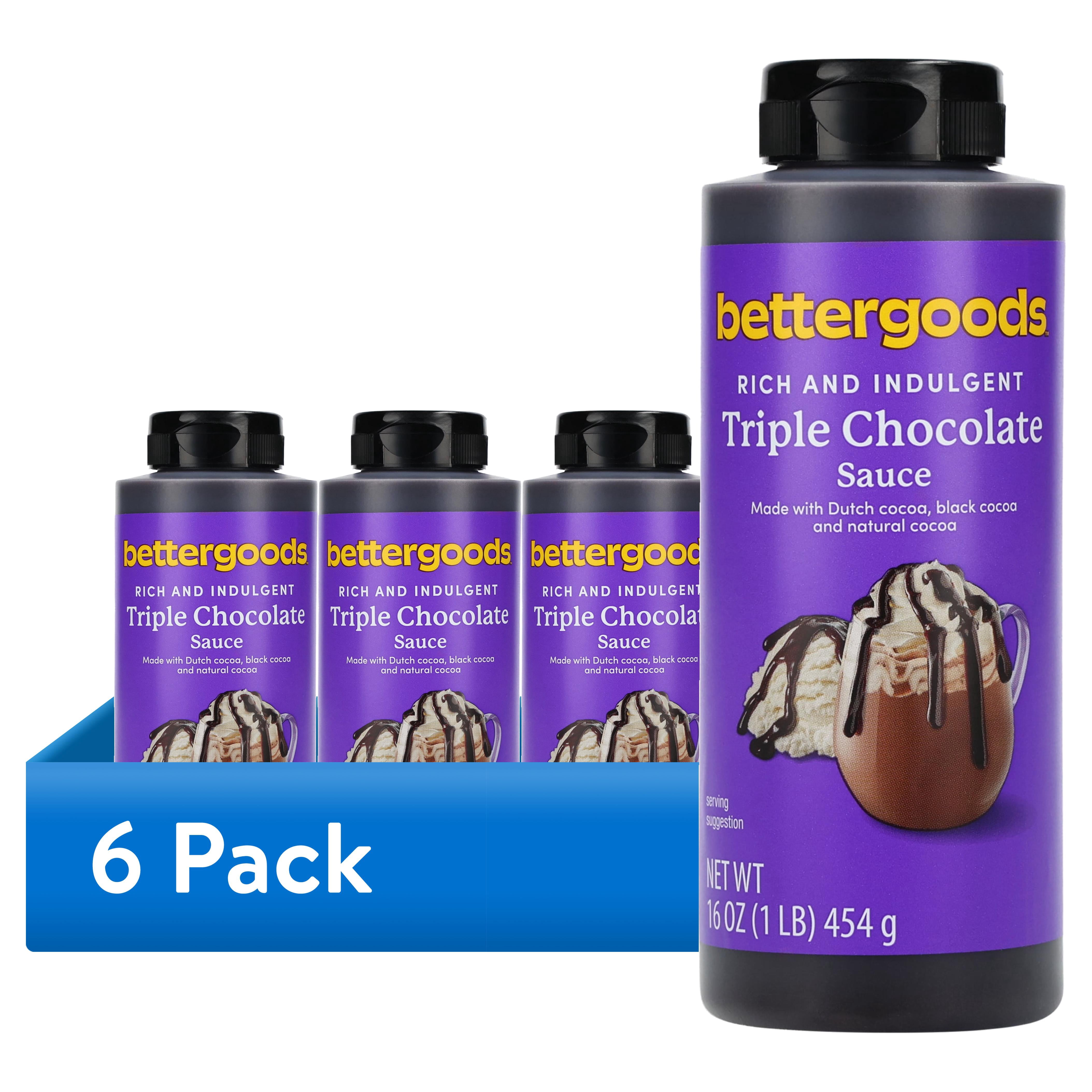 (6 pack) bettergoods Triple Chocolate Sauce, 16 oz