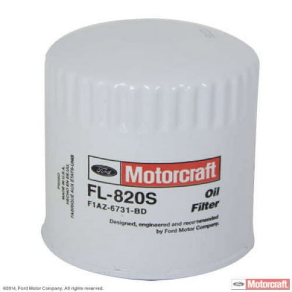 (6 pack case) Motorcraft Oil Filter, Fl820s