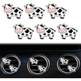 thumbnail image 1 of 6-pack cute black and white cow car vent clip, air freshener vent clip, cute car vent decoration, shiny car aroma diffuser, vent interior accessories, 1 of 5