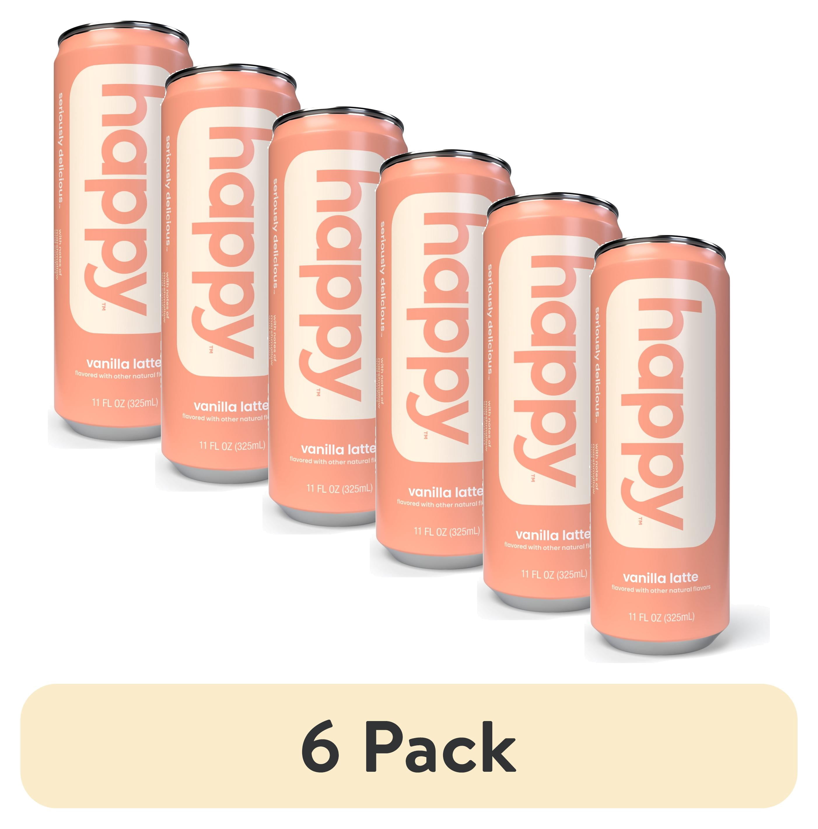 (6 pack) happy Vanilla Latte 11oz Ready-to-Drink