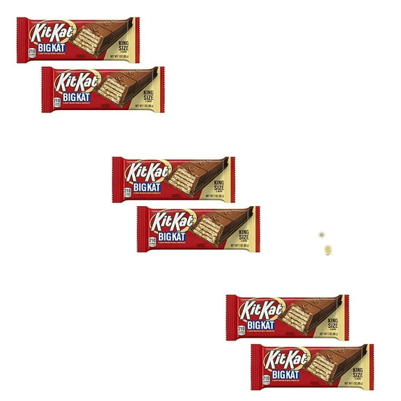 RADYAN KITKAT Big Kat Milk Chocolate Wafer Candy Bars, 6 Pack, 1.5 oz
