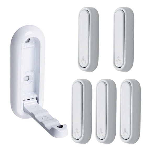 6-pack of foldable alloy wall hooks, space-saving, concealed hooks