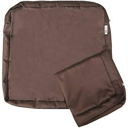 6 pack outdoor patio chair waterproof cushion pillow seat duvet covers 18"x16"x4" - replacement cases (cocoa brown, 18"x16"x4" 6 packs)