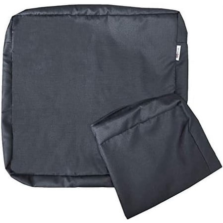 6 pack outdoor patio chair waterproof cushion pillow seat duvet covers 23"x23"x5" - replacement cases (space gray, 23"x23"x5" 6 packs)