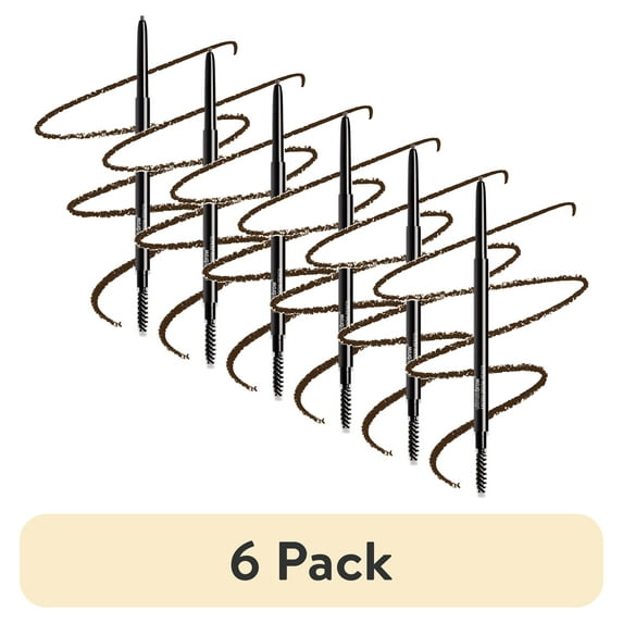 (6 pack) Wet n Wild Ultimate Brow™, Shaping Micro Brow Pencil, Deep Brown