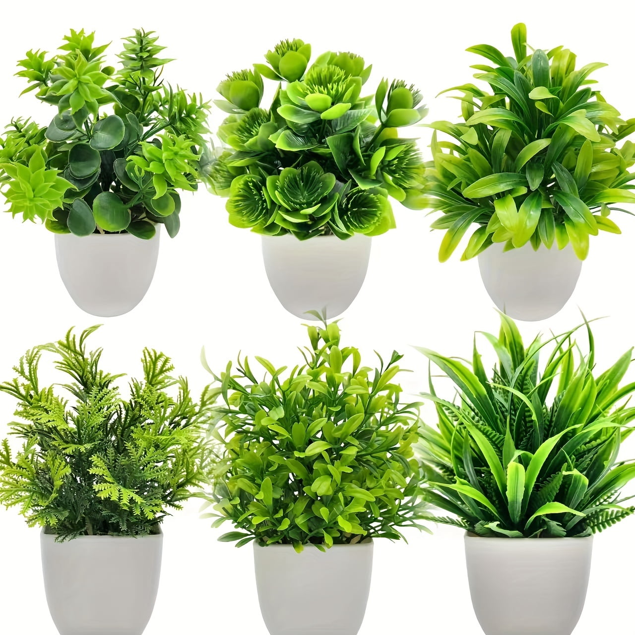 6 packs Artificial Plants in Pots for Home Decor Aesthetic Room Decor