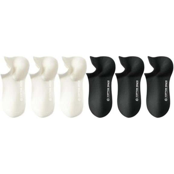 6 pairs 100% Cotton Thin Socks Women No Show Casual Lightweight Low Cut Ankle Socks Non Drop Heel Soft Breathable 4-8.5