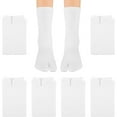 thumbnail image 1 of 6 pairs Flip Flop Socks, Elastic Tabi Socks Cotton Split Two Toe Socks Non Slip Ankle Socks with Toes for Women Men White, 1 of 5
