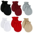 thumbnail image 1 of 6 pairs Newborn cotton baby Gloves Scratch free Gloves Neutral style Newborn gloves for boys and girls 0-6 months old, 1 of 5