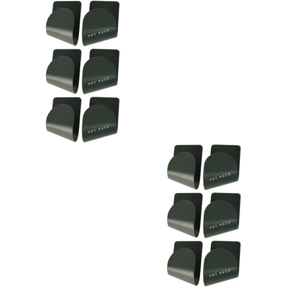 6 pairs Rack Punch Organizers Utensils Mount Bracket Pan Lid Cutting Storage Wall- for Hangers Utensil Cookware Holder Cover Stand Pot Home Kitchen Organizer Holders Free Hanging