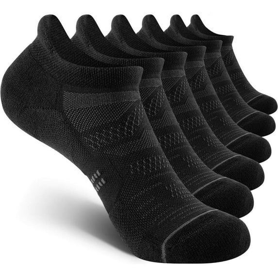 6 pairs Women's Ankle Running Socks Cushioned Low Cut Tab Athletic Socks - Home Improvement