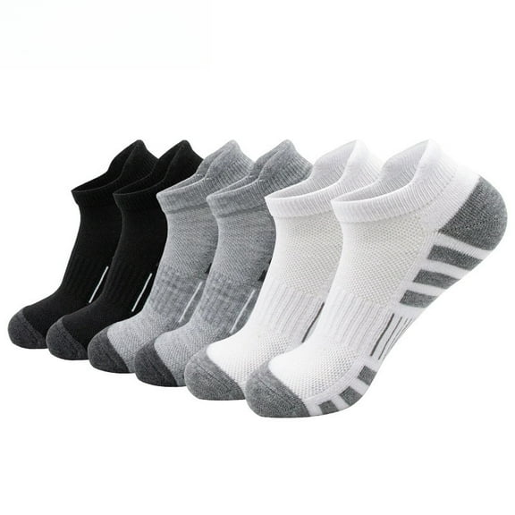 6 pairs of high-performance thick-soled running sports sweat-absorbing short socks, short-leg professional sports socks, ankle socks, breathable cotton socks, men's and women's comfortable sports sock