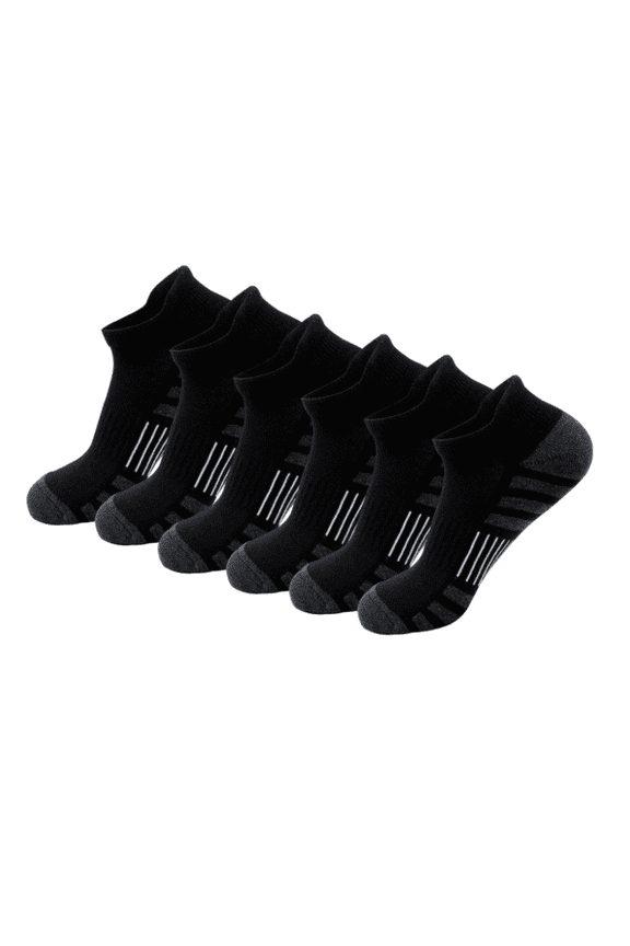 6 pairs of high-performance thick-soled running sports sweat-absorbing short socks, short-leg professional sports socks, ankle socks, breathable cotton socks, men's and women's comfortable sports sock