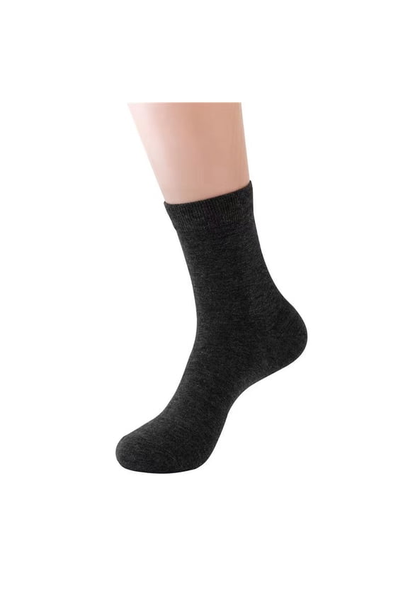 6 pairs of men's long socks, extra-long and thick, black high-tube socks for men, spring/summer high-waisted men's socks, long solid color mid-tube socks