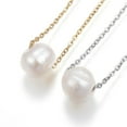 thumbnail image 1 of 6 pc 304 Stainless Steel Pendant Necklaces with Freshwater Pearl Beads and Lobster Claw Clasps Mixed color 17.7 inch(45cm), 1 of 4