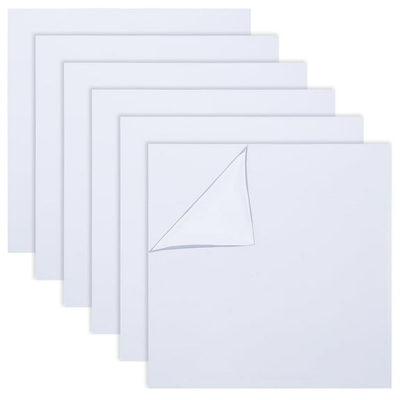 6 pc ABS Plastic Sheets DIY Craft Making Supplies Square White 250x250x0.5mm
