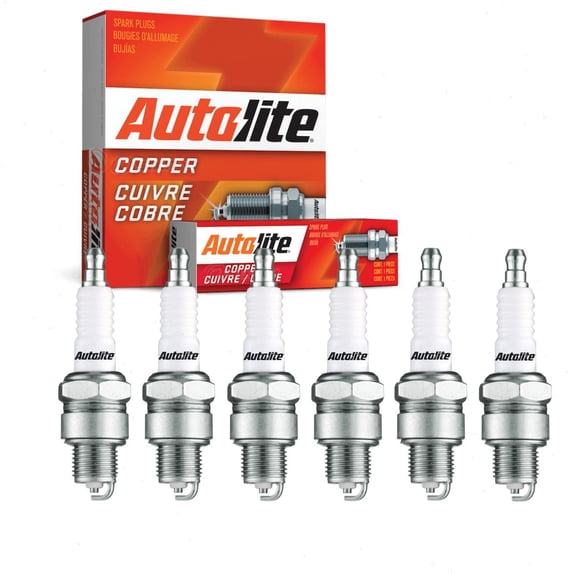 6 pc Autolite 4123 Copper Core Spark Plugs for 3068 312 5613525 934 R42FS W10A Ignition Wire Secondary