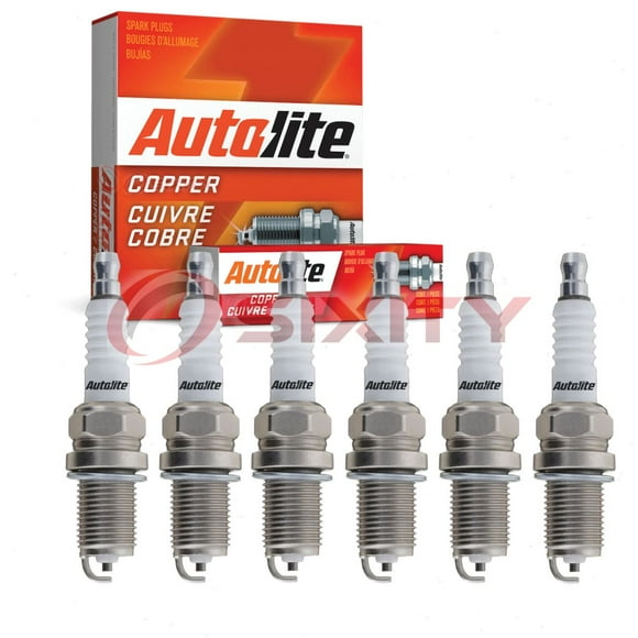 6 pc Autolite 5224 Copper Core Spark Plugs for 1041 3112 5569900 97 AGSP33C D10A FLR9LTE Ignition Wire Secondary Fits select: 1992-2011 HONDA CIVIC, 1990-2007 HONDA ACCORD