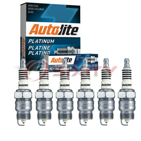 6 pc Autolite AP45 Platinum Spark Plugs for 19145288 22 2438 5007 ASF34 HR8LPX6 Ignition Wire Secondary Fits select: 1966-1973 FORD MUSTANG, 1975-1986 FORD F150