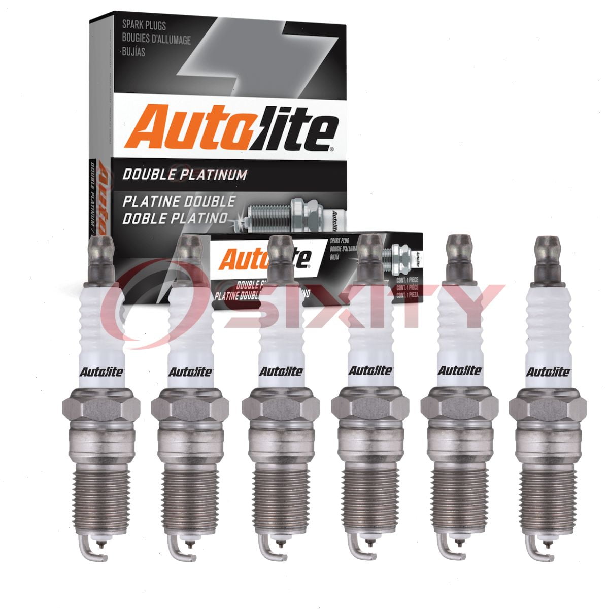 6 pc Autolite APP104 Double Platinum Spark Plugs for 0 241 235 732 12787099 41-810 432PPM 6644 7401 Ignition Wire Secondary Fits select: 1997-2010 FORD F150, 2004-2011 FORD FOCUS