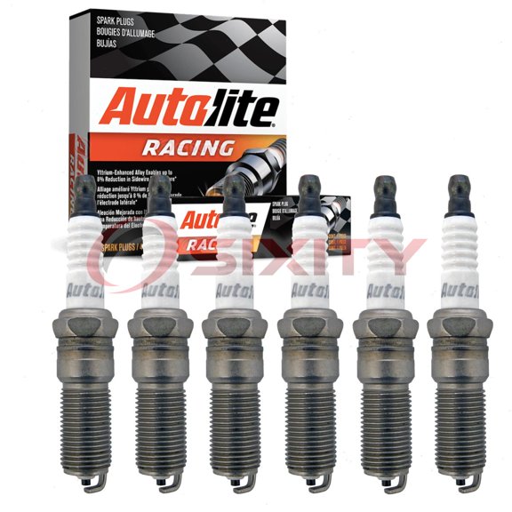6 pc Autolite AR5262 Racing Spark Plugs for Ignition Wire Secondary