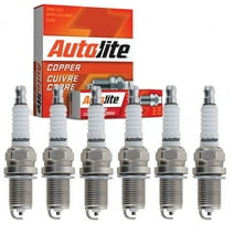 6 pc Autolite Copper Core Spark Plugs compatible with Honda Odyssey 3.5L V6 1999-2010