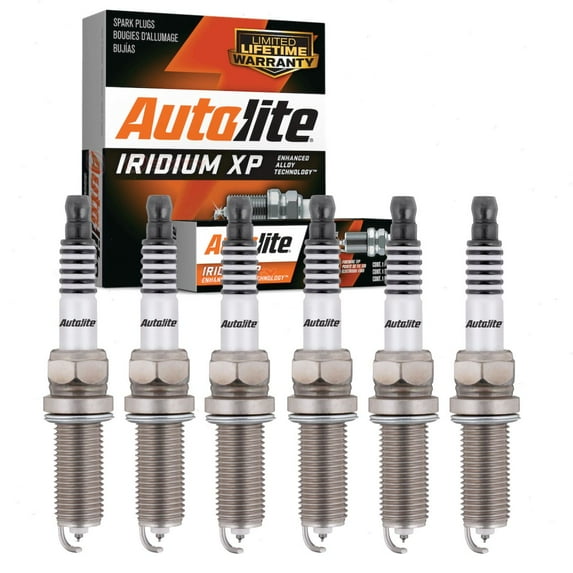 6 pc Autolite Iridium XP Spark Plugs compatible with Dodge Journey 3.6L V6 2011-2019