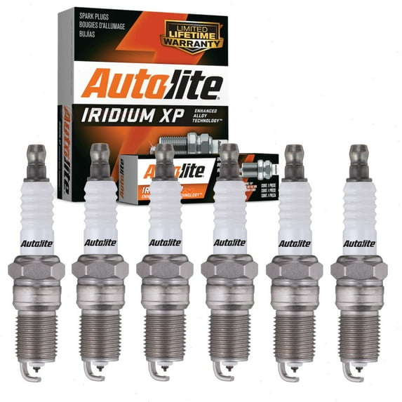 6 pc Autolite Iridium XP Spark Plugs compatible with Ford Escape 3.0L V6 2001-2006