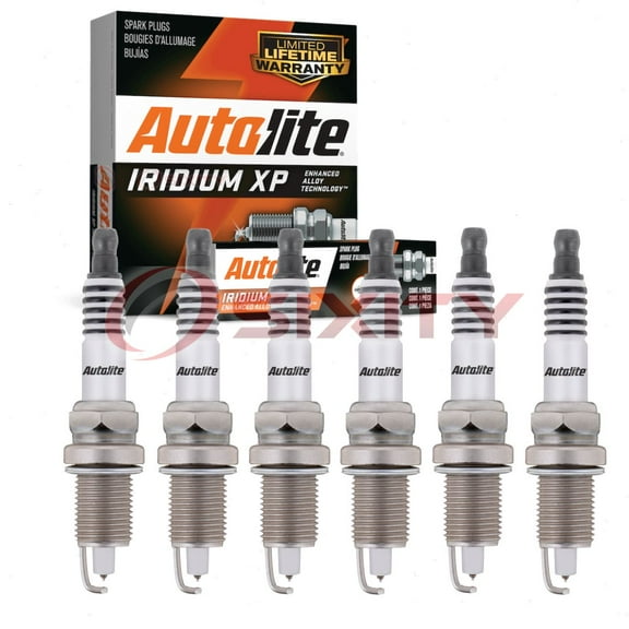 6 pc Autolite Iridium XP XP985 Spark Plugs for Ignition Wire Secondary Fits select: 1993-2004 JEEP GRAND CHEROKEE, 1997-2006 JEEP WRANGLER / TJ