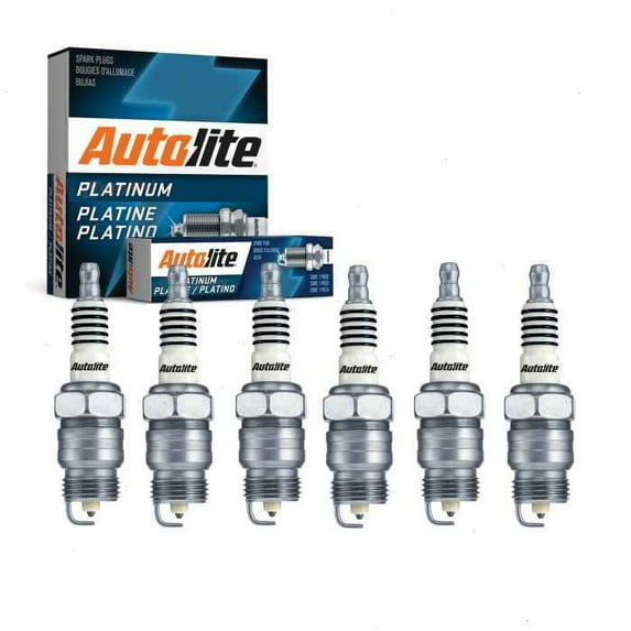 6 pc Autolite Platinum Spark Plugs compatible with Ford F-100 3.6L L6 1955-1964