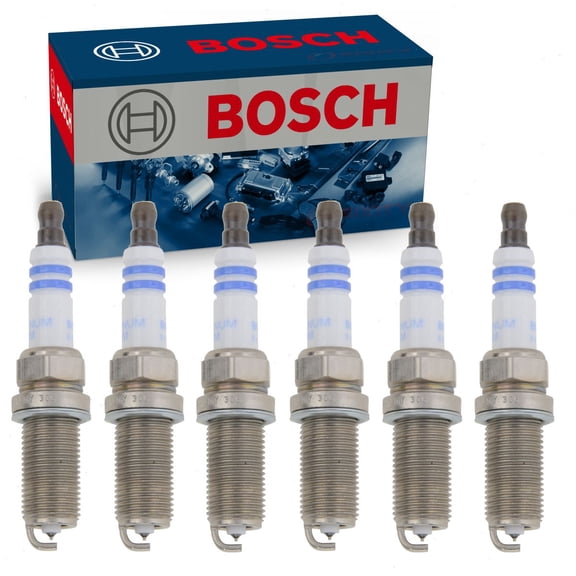 6 pc Bosch Double Platinum Spark Plugs compatible with BMW 323i 2.5L L6 2006-2010