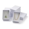 thumbnail image 1 of 6 pc Cardboard Necklaces Boxes with Sponge inside Rectangle White 9x6.5x2.8cm, 1 of 6