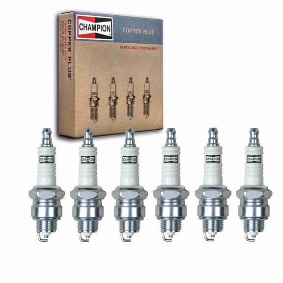 6 pc Champion 14 Copper Plus Spark Plugs for 14R32 14R42 4091933 4339425 AR32 AR42 AS42C BPR6S CR43S R42S R43CS R43S R44S RJ12YC W20PRU WR7F Ignition Wire Secondary