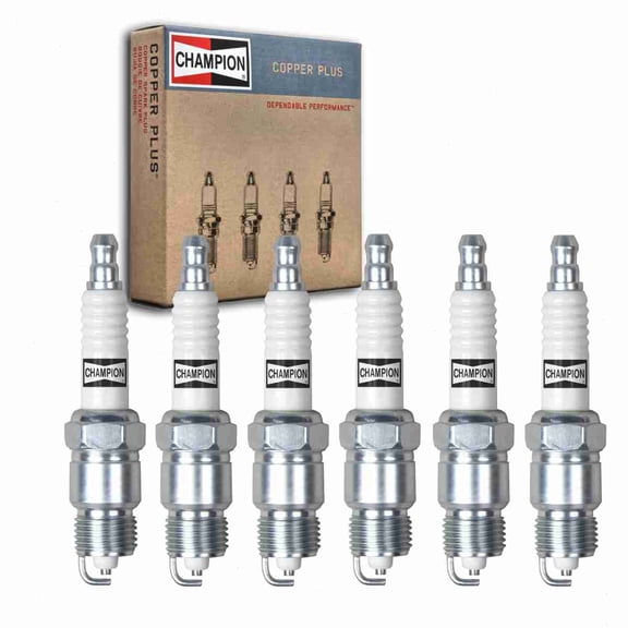 6 pc Champion 25 Copper Plus Spark Plugs for 14RF52 14RF62 4091678 4289155 4339415 44TS 45TS 46TS 5213202S ARF62 CR44TS CR45TS R44TS R45TS RV17YC TR14PRU Ignition Wire Secondary