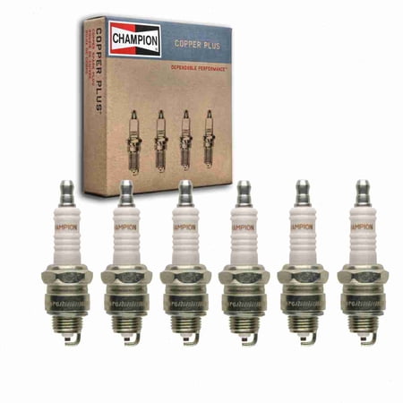 6 pc Champion 63 Copper Plus Spark Plugs for 14-52 14R52 2444870 2642475 3438334 4091936 A52 AR52 AS52C BP5S BPR5S RJ14YC W16PRU W16PU W8F W8FC WR8F WR8FC XR5 Ignition Wire Secondary