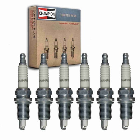 6 pc Champion 82 Copper Plus Spark Plugs for 14GPR53 4318138 RFN14LY Ignition Wire Secondary Fits select: 1989-1990 JEEP WRANGLER / YJ, 1987-1988 JEEP WRANGLER