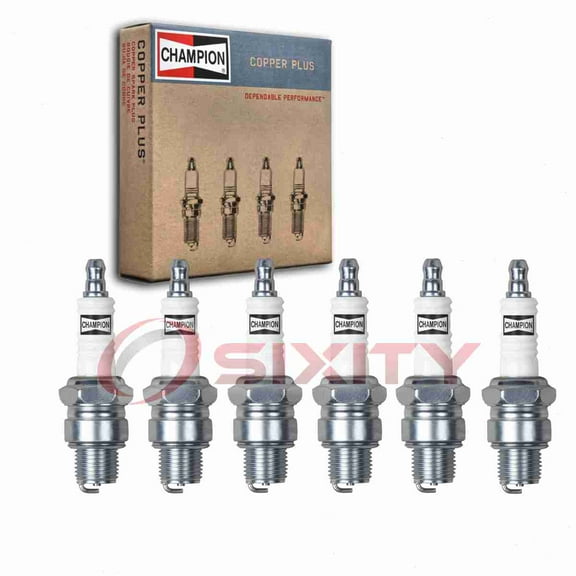 6 pc Champion 828M Copper Plus Spark Plugs for QL77JC4 Ignition Wire Secondary