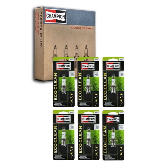 6 pc Champion 851ECO Spark Plugs for Ignition Wire Secondary