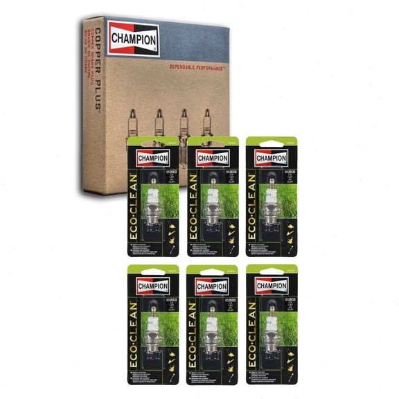 6 pc Champion 852ECO Spark Plugs for Ignition Wire Secondary