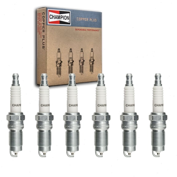6 pc Champion Copper Plus Spark Plugs compatible with Chevrolet Impala 2006-2011